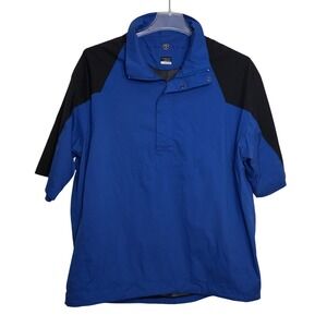 Nike‎ XL Golf Fit Storm Pullover Short Sleeve Golf Shirt Blue Black Mens